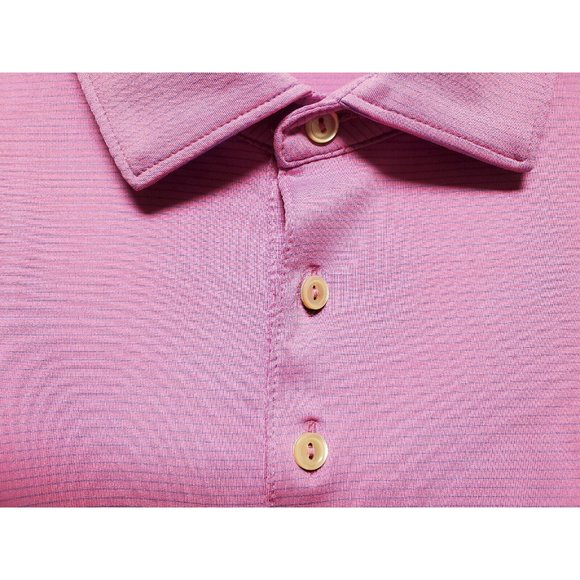 Peter Millar Summer Comfort XL Polo Shirt Purple and Blue Striped‎ - Picture 5 of 5